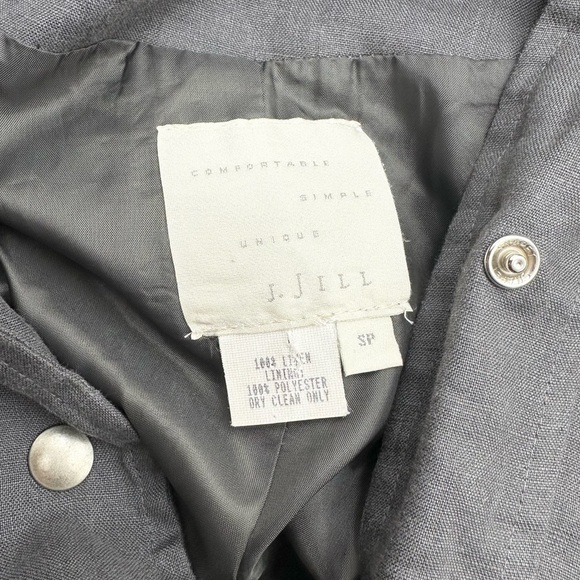 J. Jill Linen Hooded Long Jacket in Gray - Picture 6 of 10